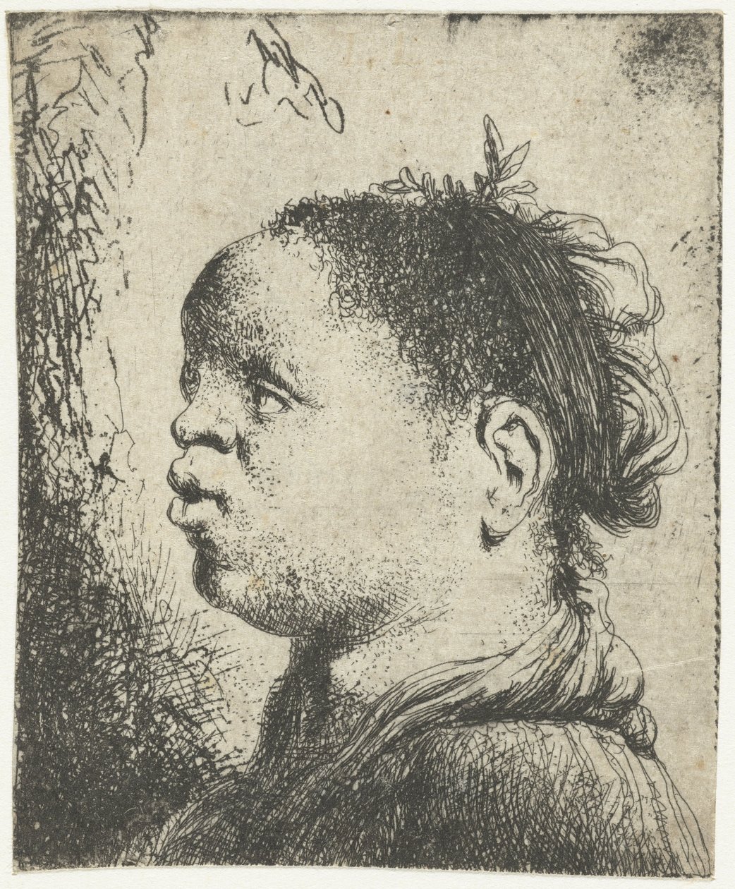 Donna nera, c.1650 (acquaforte) da Jan the Elder Lievens
