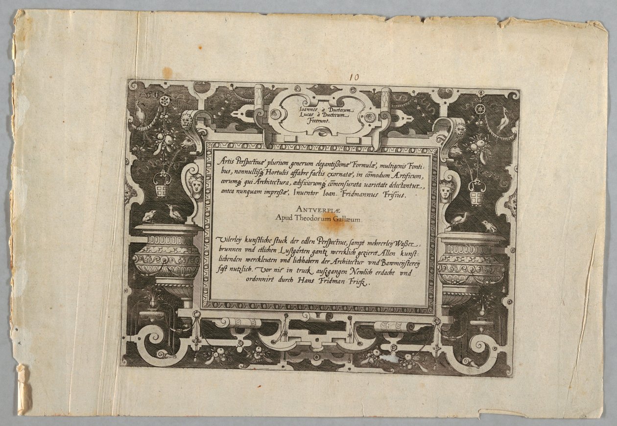 Stampa, Piastra da Jan van Doetechum the Elder