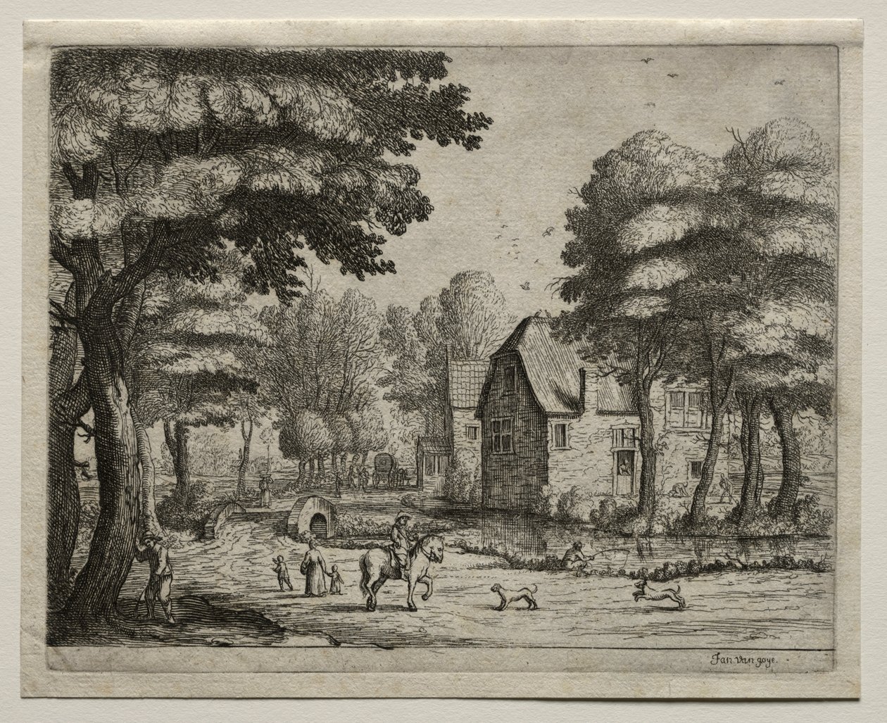 Il ponte di pietra da Jan van Goyen