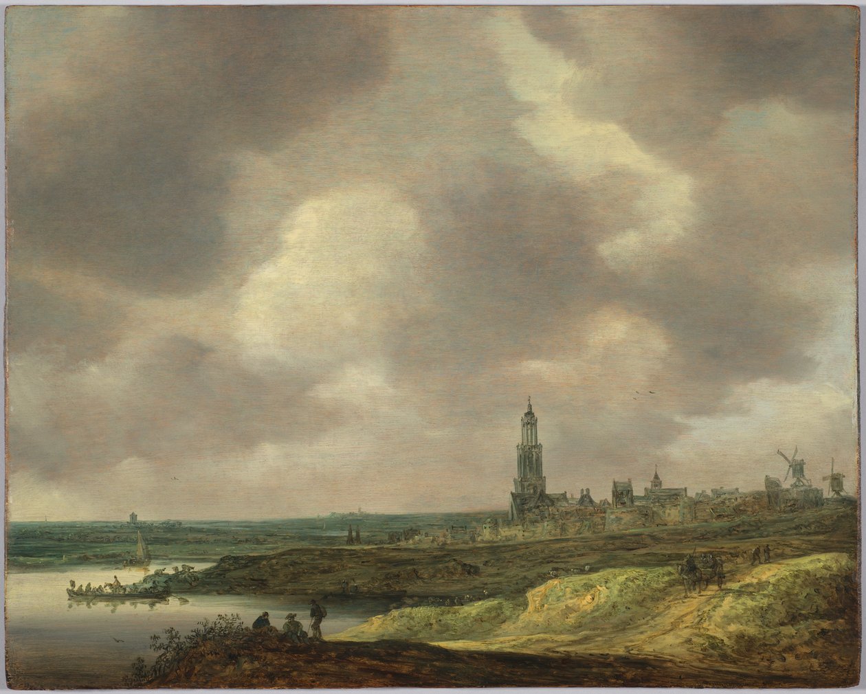 Vista su Rhenen da Jan van Goyen