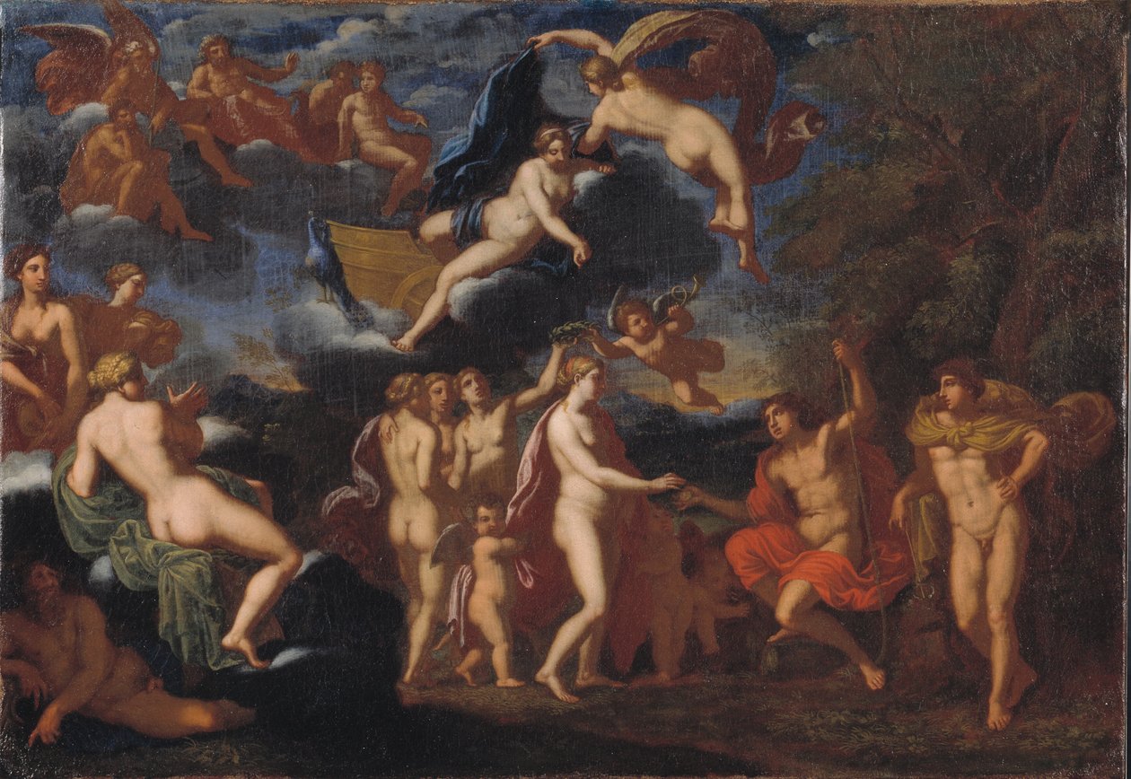 Paride dà la mela a Venere da Jan van Haensbergen