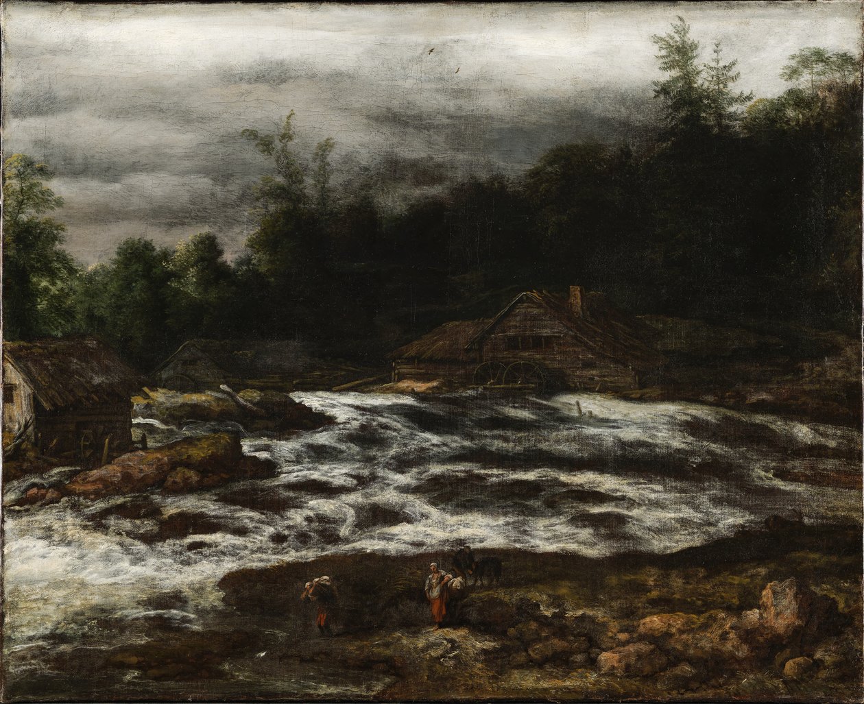 Paesaggio montano con cascata da Jan van Kessel d.Æ.