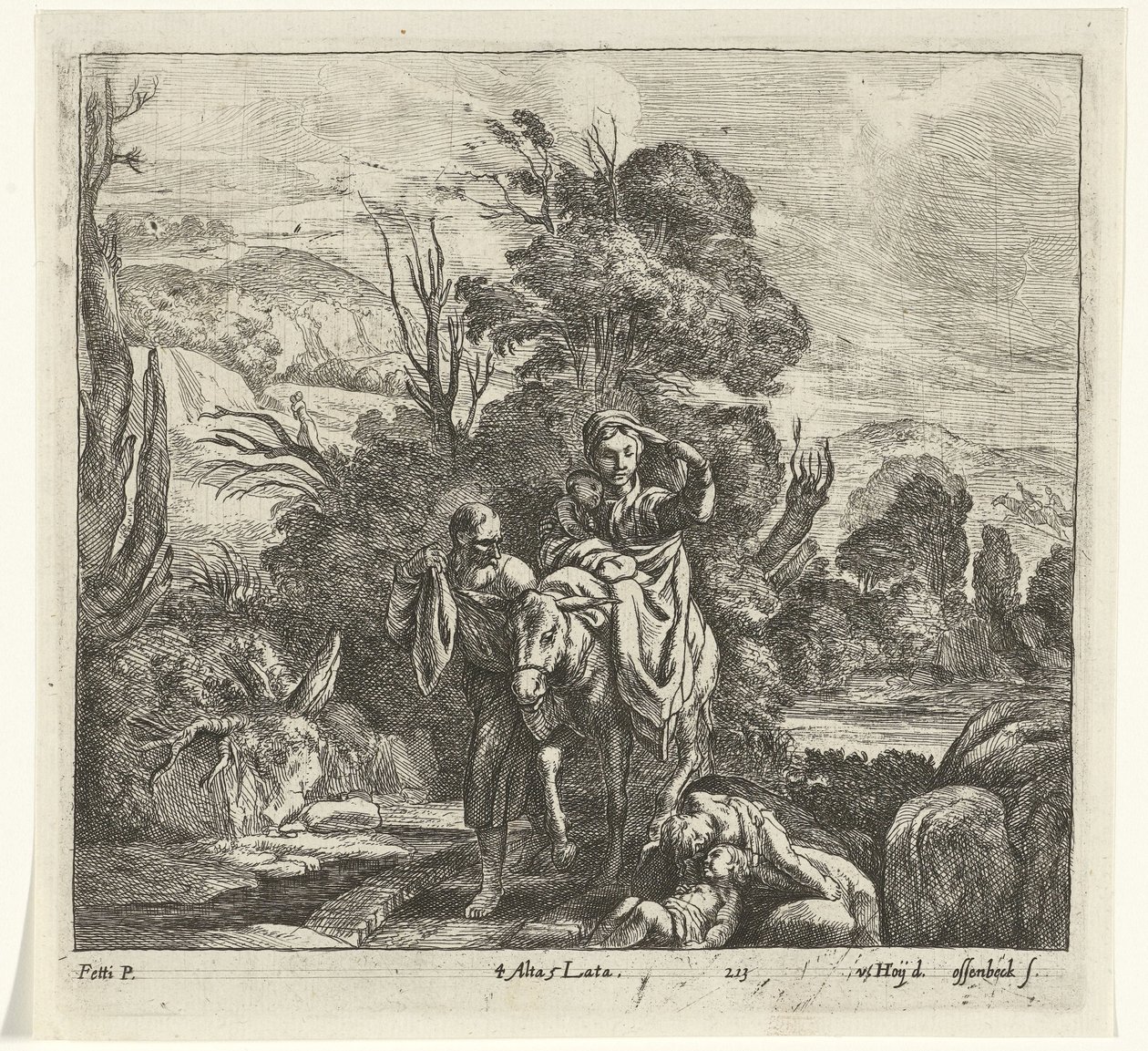 Fuga in Egitto da Jan van Ossenbeeck