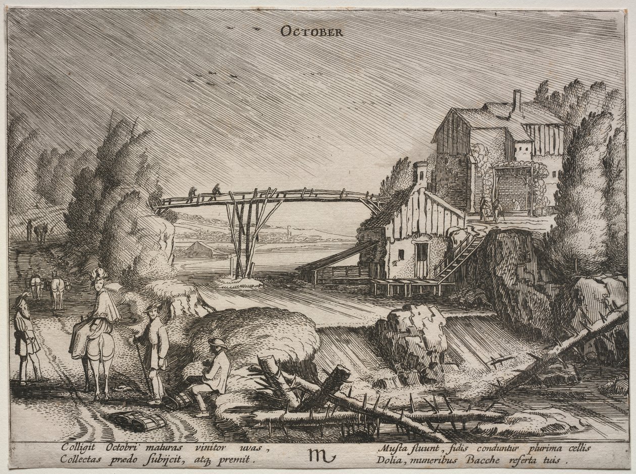 I dodici mesi: Ottobre da Jan van de Velde II