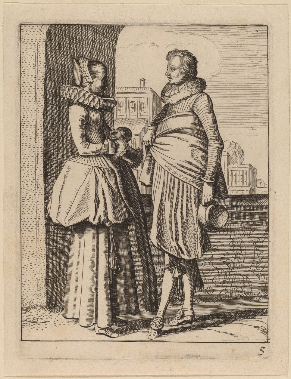 Due figure in costume da Jan van de Velde II