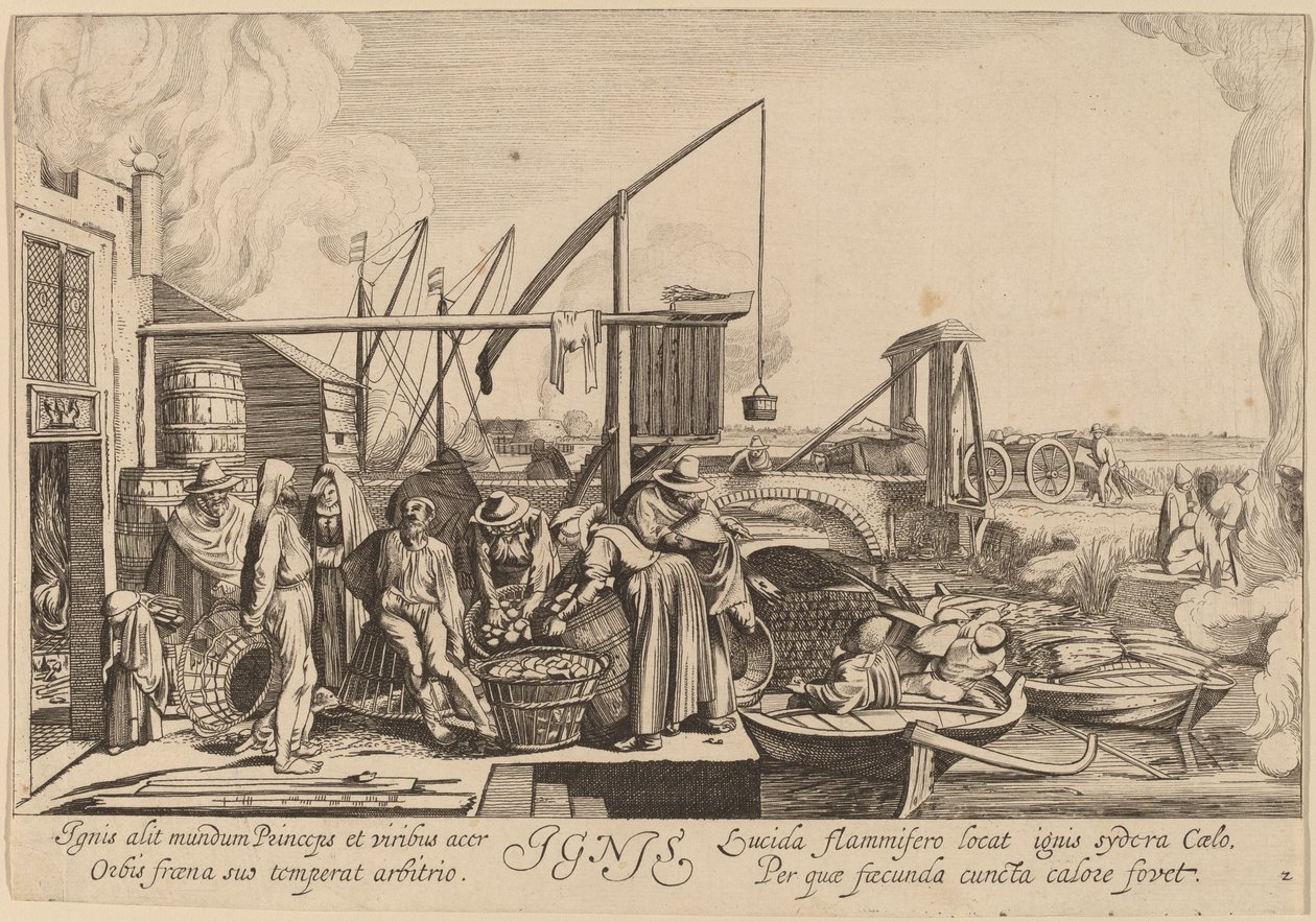 Fuoco da Jan van de Velde II after Willem Buytewech