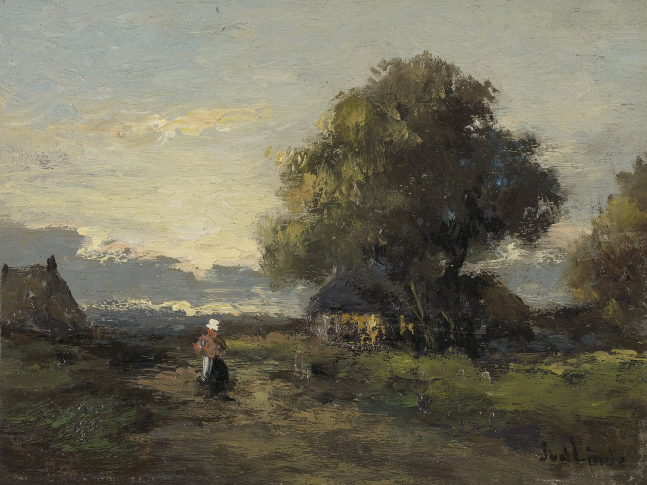 Paesaggio con fattorie da Jan van der Linde