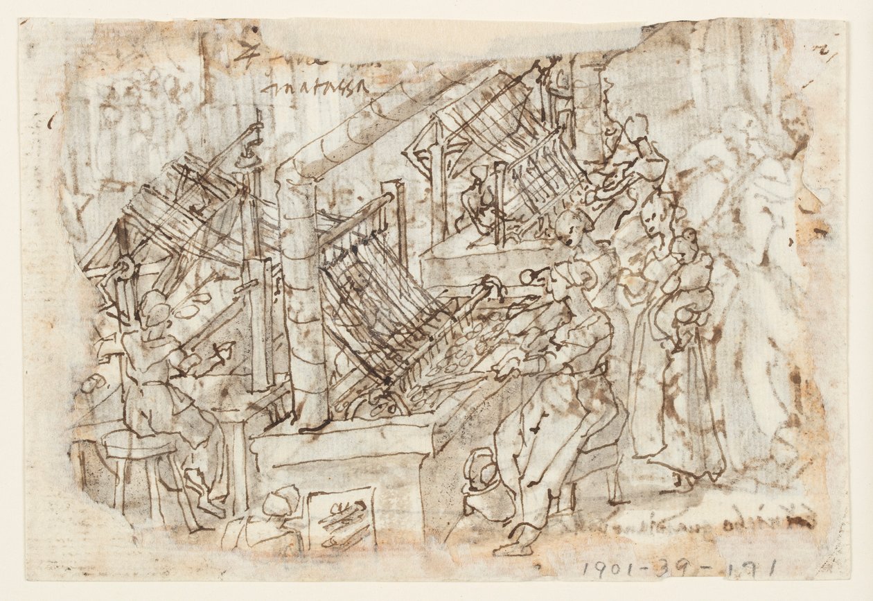 Sericoltura, Svolgimento dei Bozzoli da Jan van der Straet, called Stradanus
