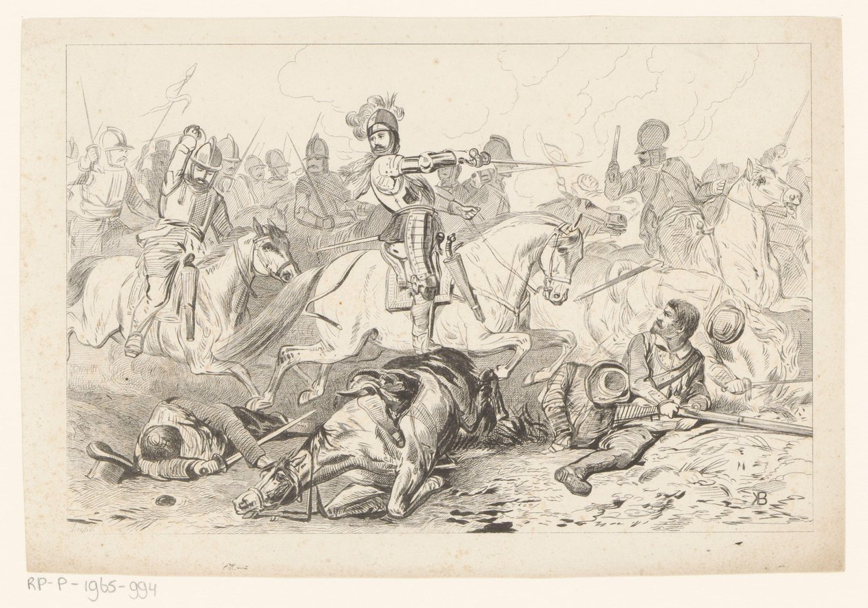 Battaglia di Nieuwpoort da Jan van der Veen (prentmaker)