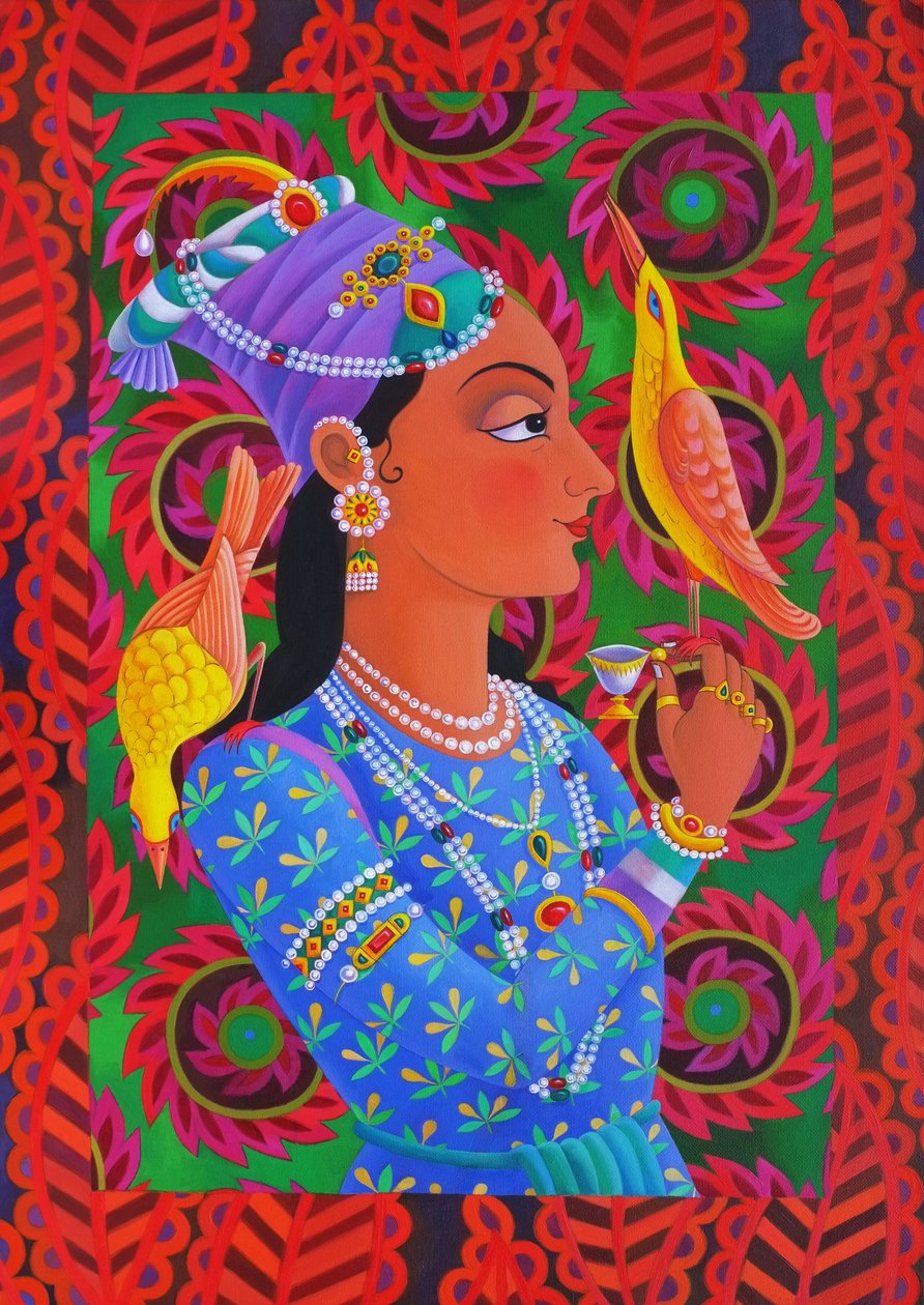 Maharani con due uccelli (2012) da Jane Tattersfield