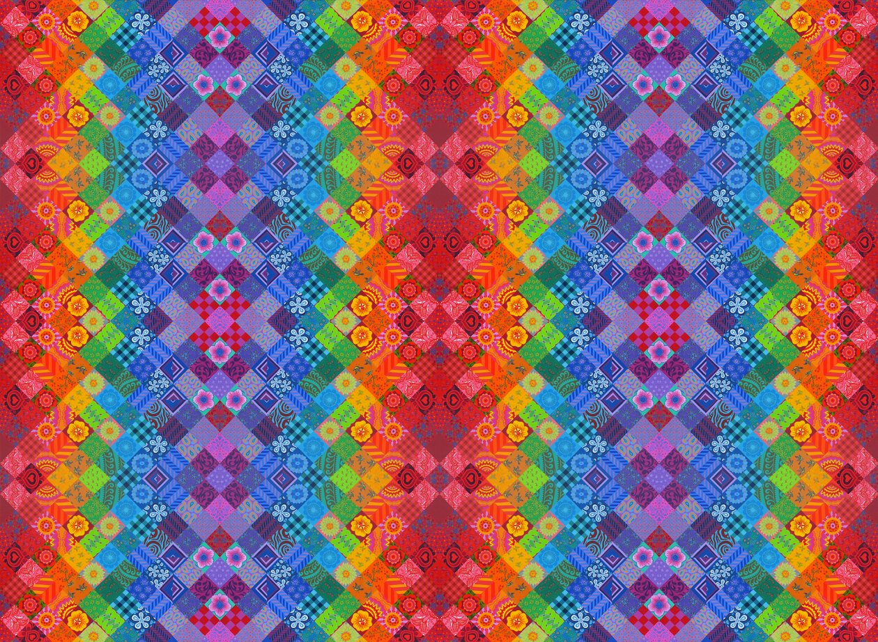 Patchwork dipinto, 2013 da Jane Tattersfield