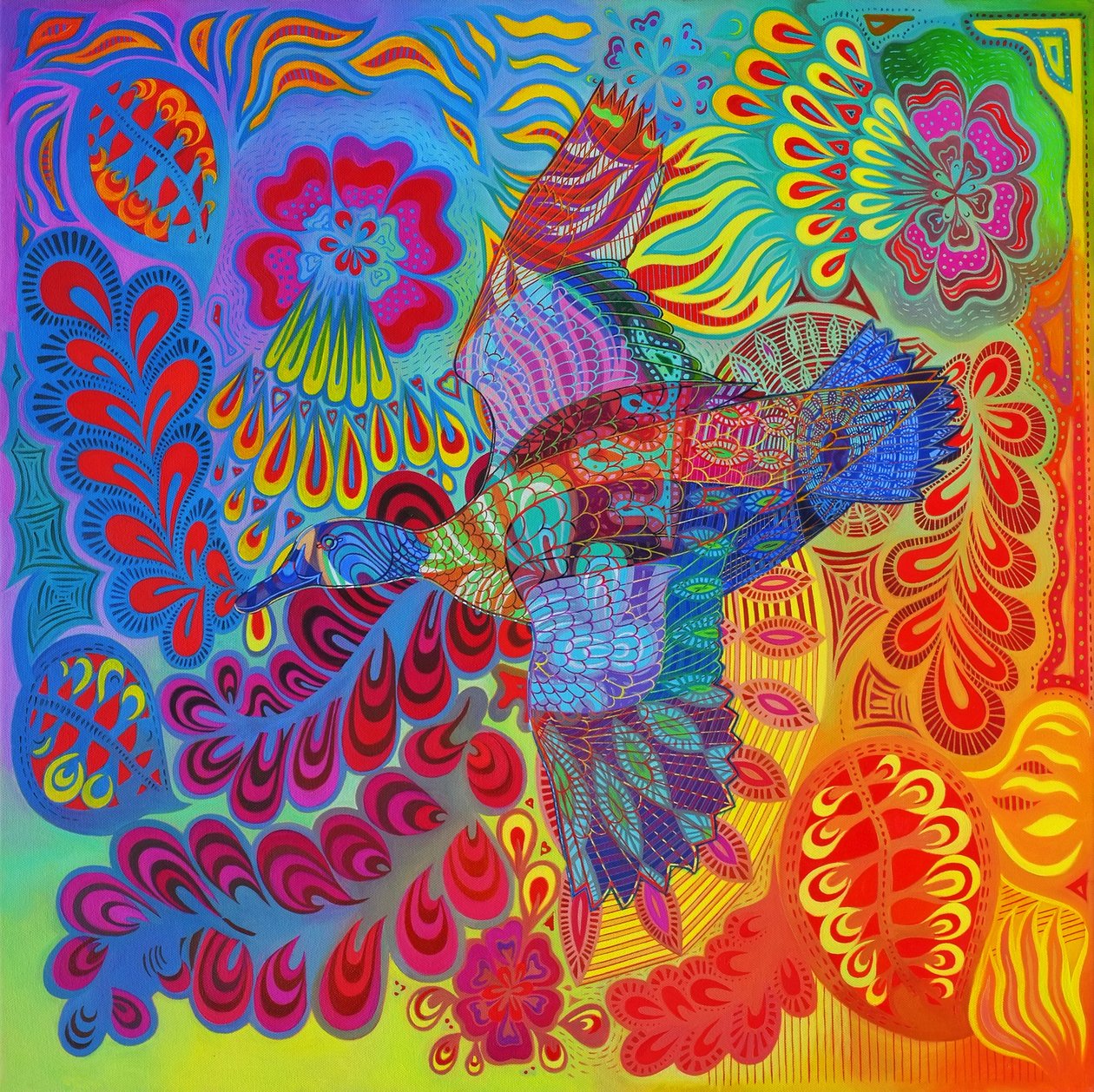 Anatra in volo, 2013 da Jane Tattersfield