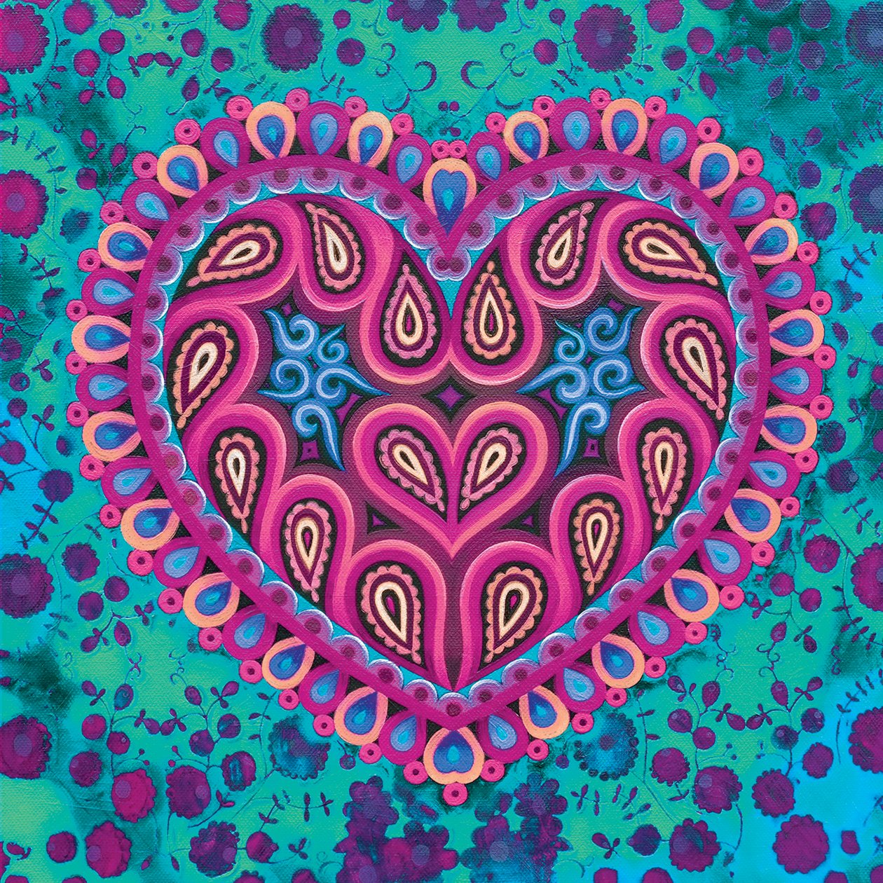 Cuore folk su verde da Jane Tattersfield