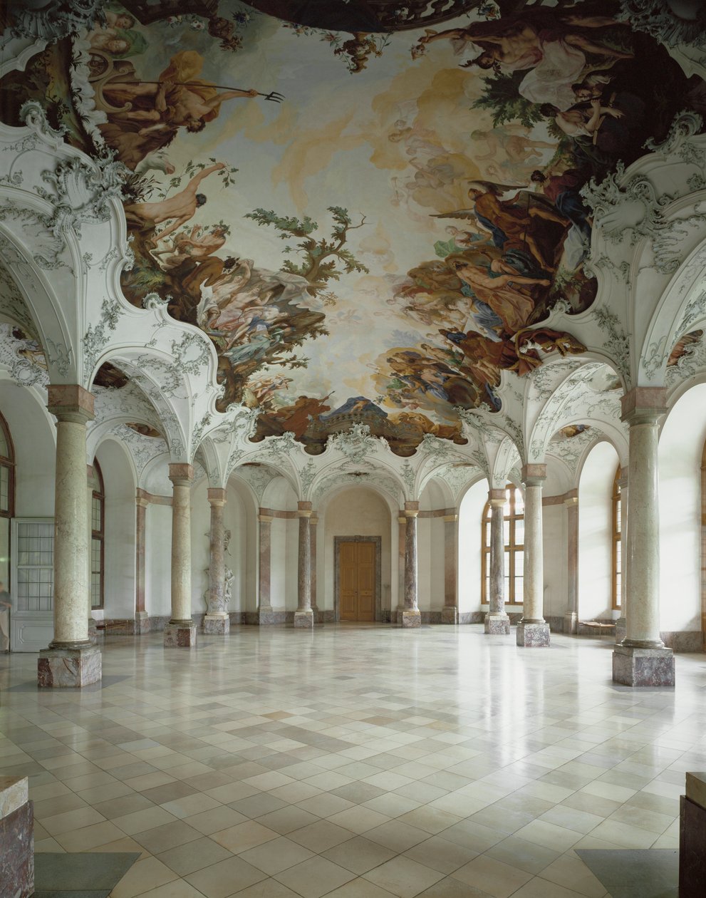 Residenza di Wuerzburg, Sala Terrena, Wuerzburg, Germania (affresco) da Januarius Zick