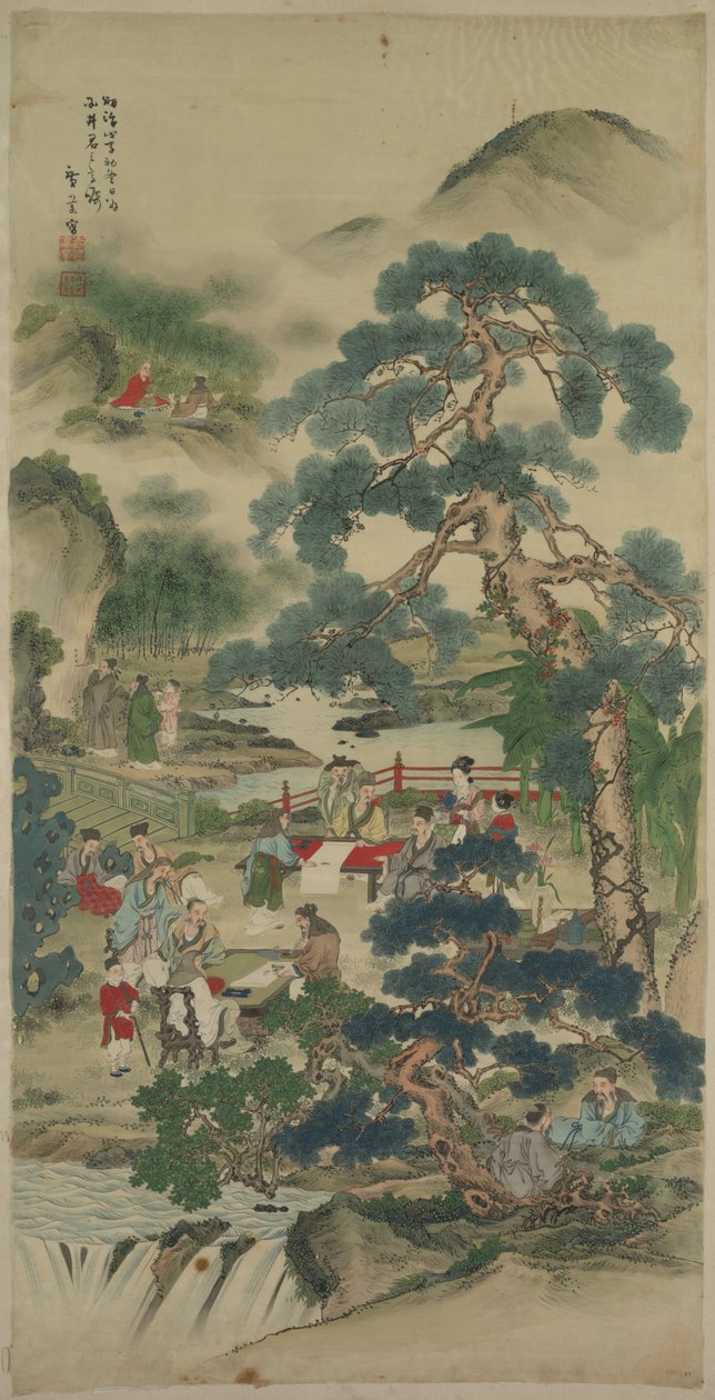 Saggi cinesi in un giardino da Japan, Meiji period