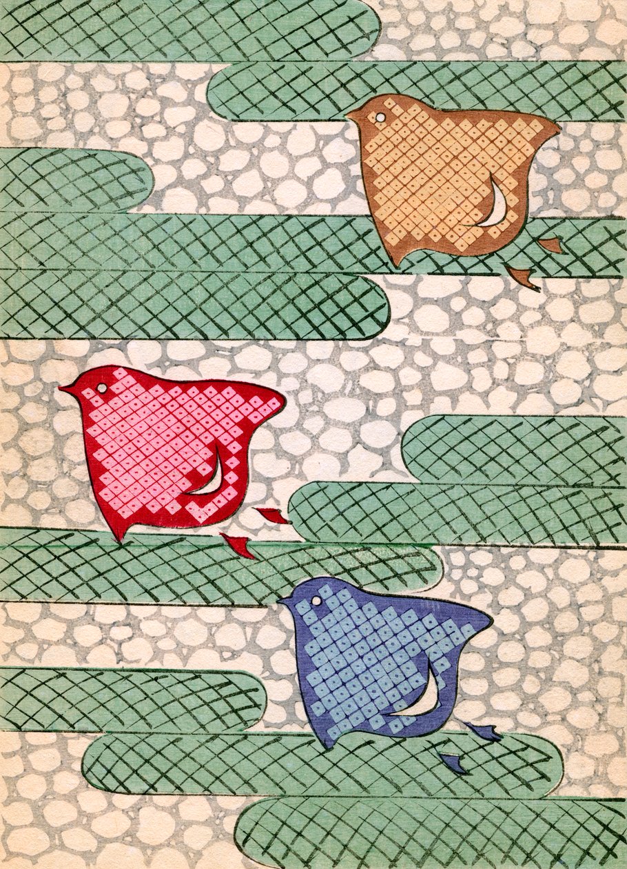 Uccelli astratti da Japanese School