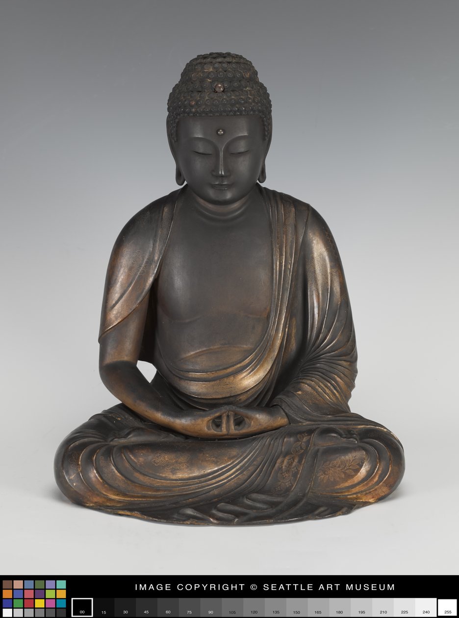 Amida Buddha su un piedistallo di loto da Japanese School