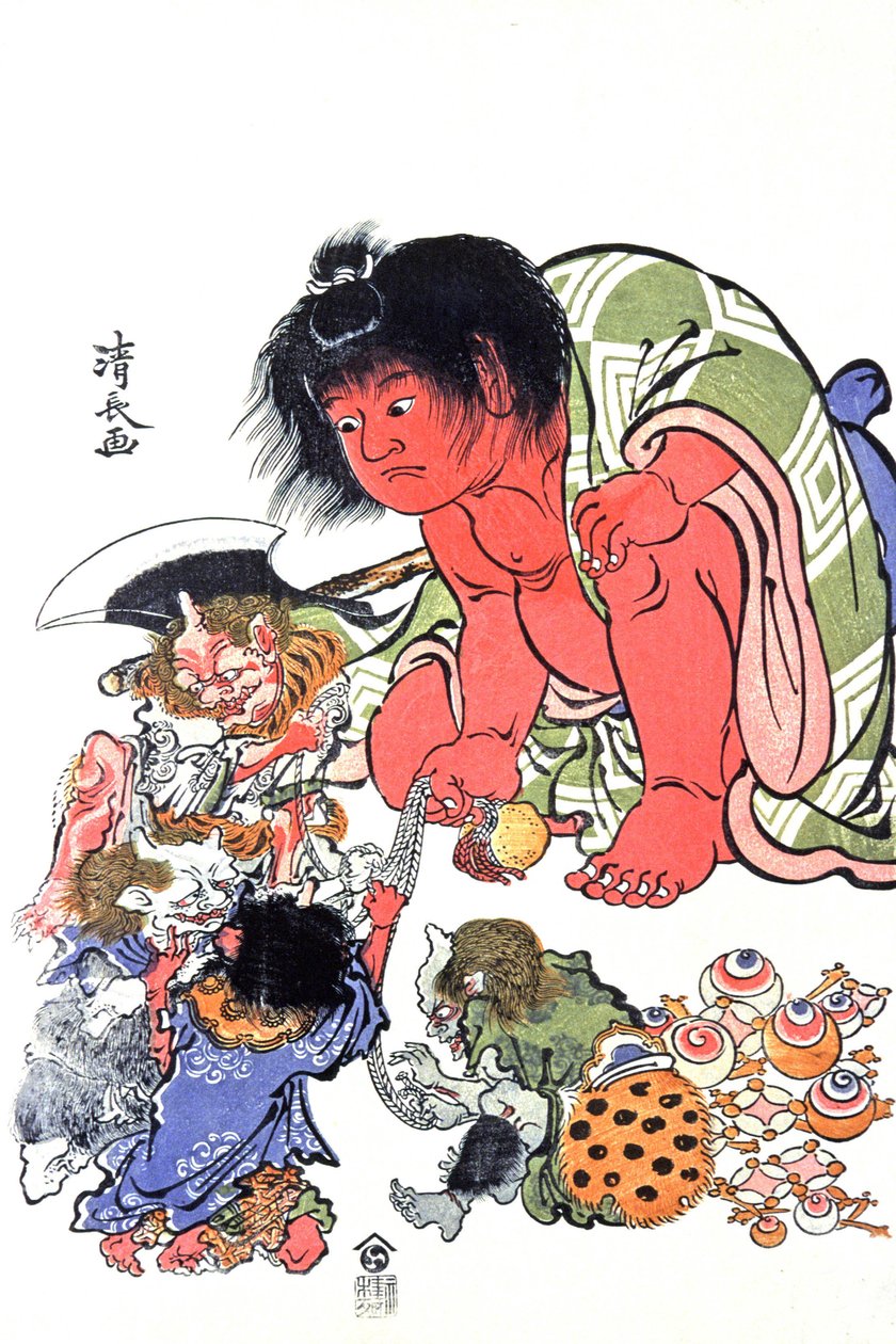 Demoni, metà XIX secolo (stampa) da Japanese School