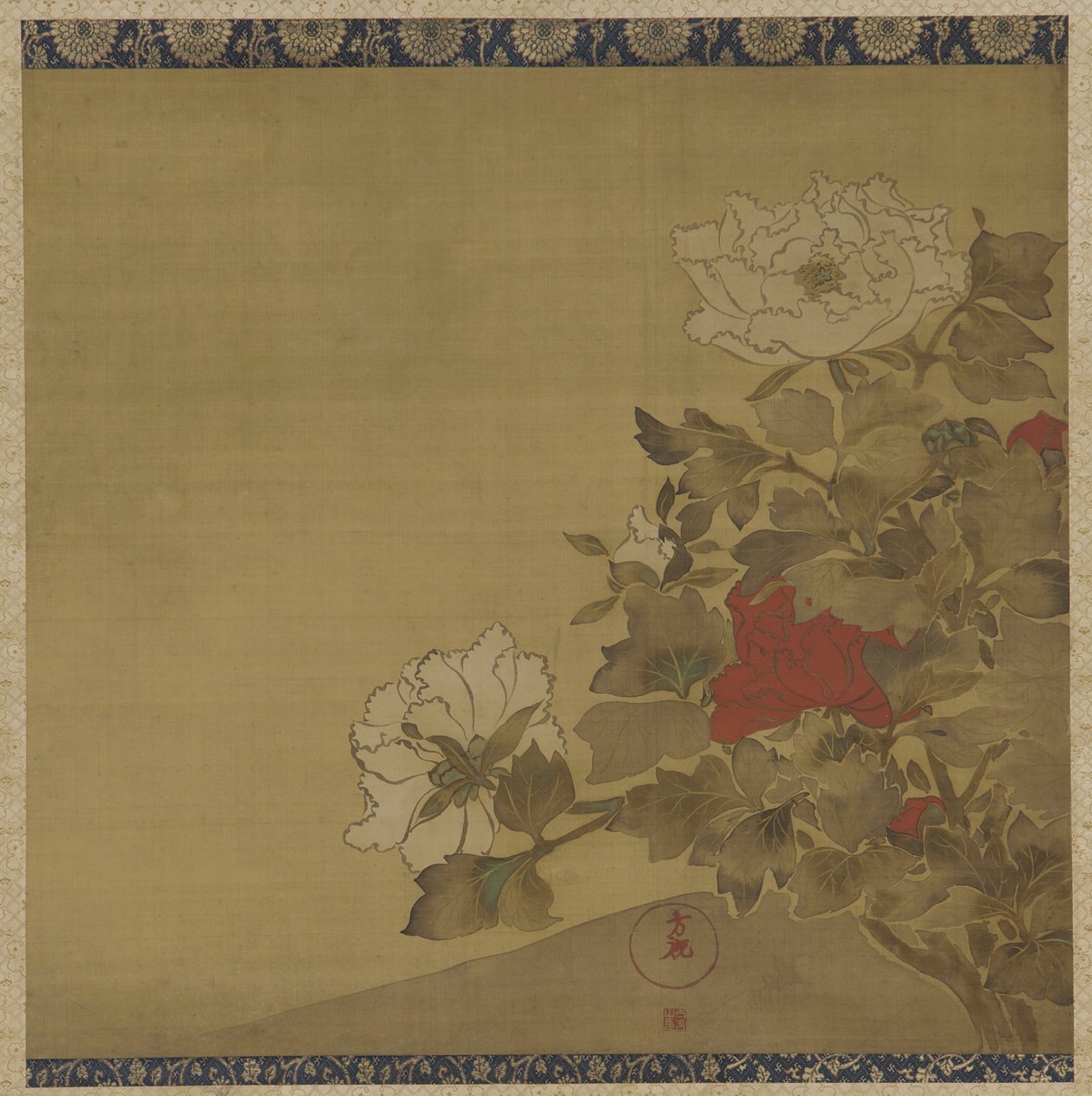 Peonie, periodo Edo da Japanese School