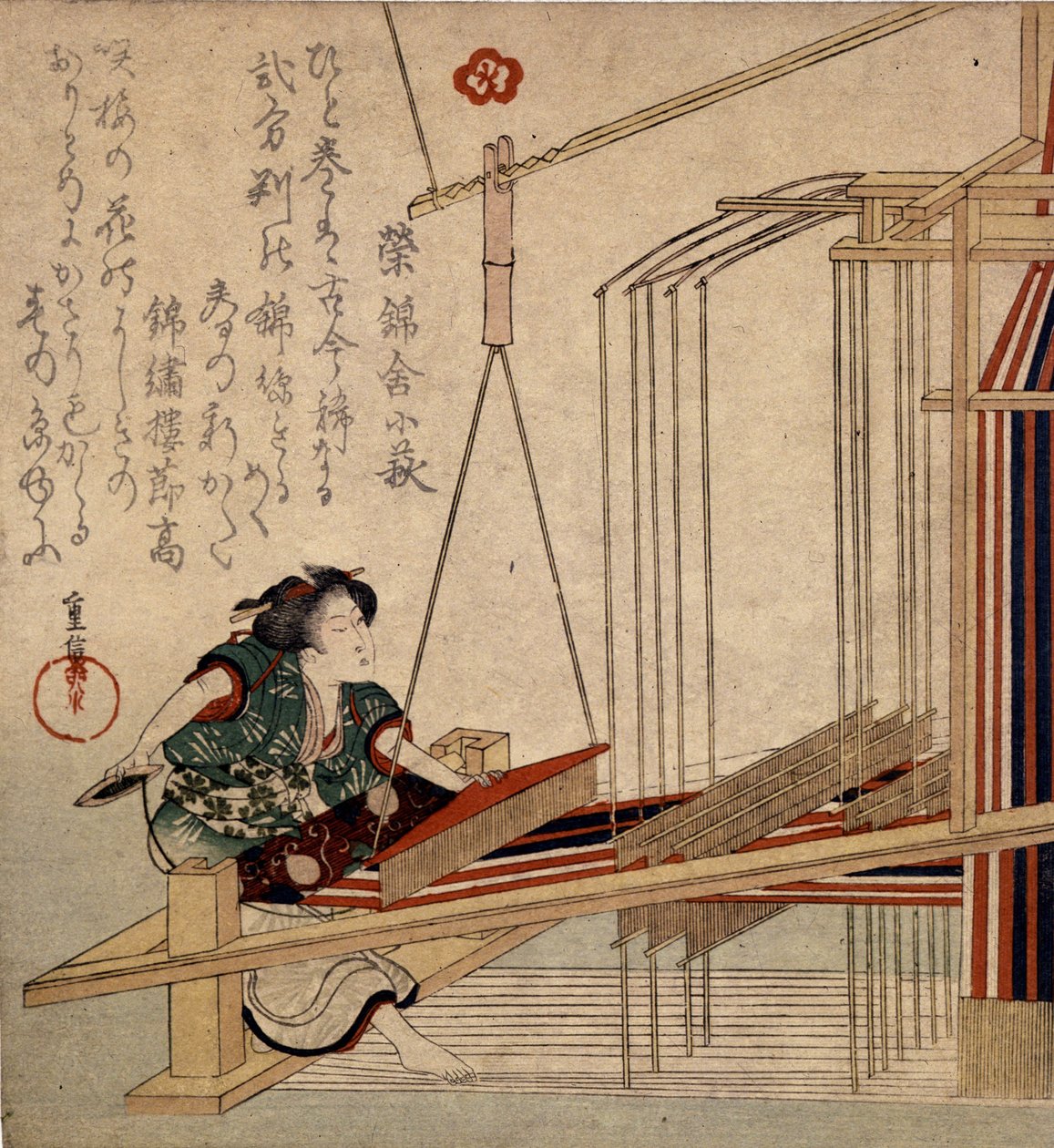 Tessitura in Giappone nel XVIII secolo da Japanese School