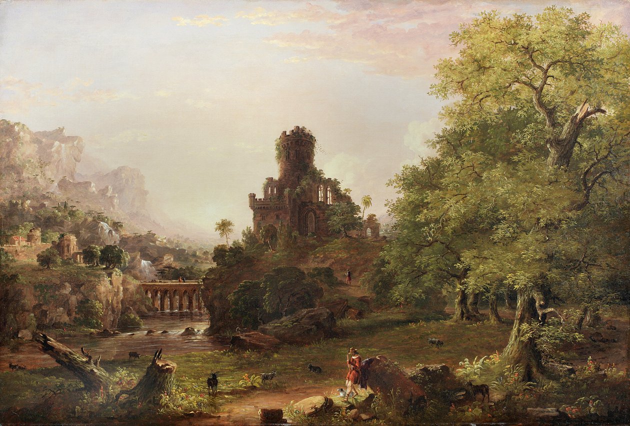 Paesaggio con rovine, 1854 da Jasper Francis Cropsey