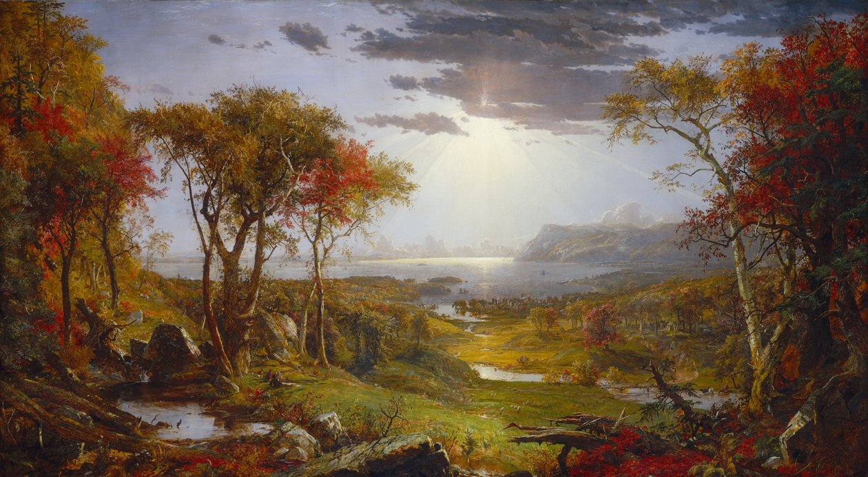 Autunno: sul fiume Hudson da Jasper Francis Cropsey