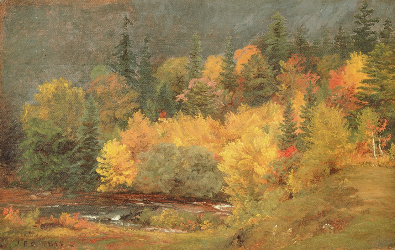Autunno lungo il ruscello, 1855 da Jasper Francis Cropsey