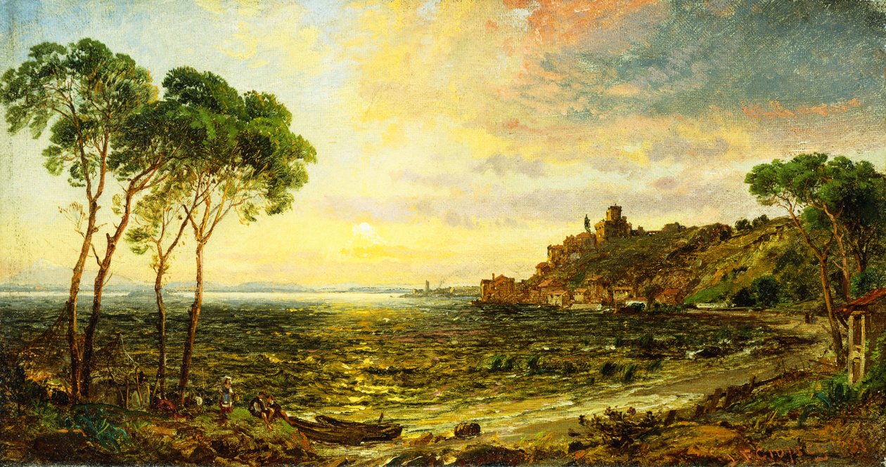 Tramonto sul lago Trasimeno, 1887 da Jasper Francis Cropsey