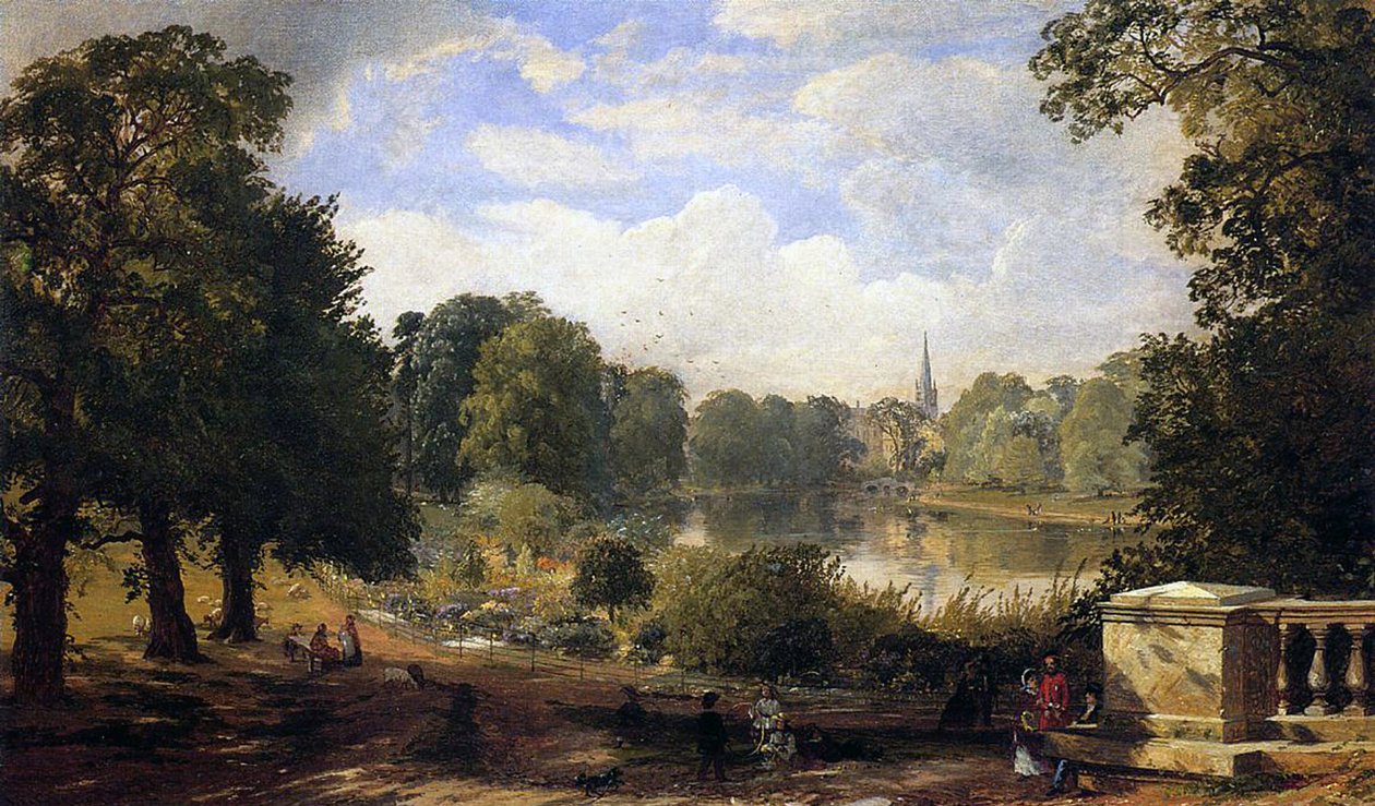 Il Serpentine, Hyde Park, Londra, 1858 da Jasper Francis Cropsey