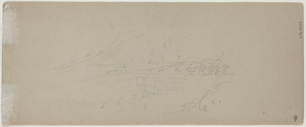 Vista di una Montagna [verso] da Jasper Francis Cropsey