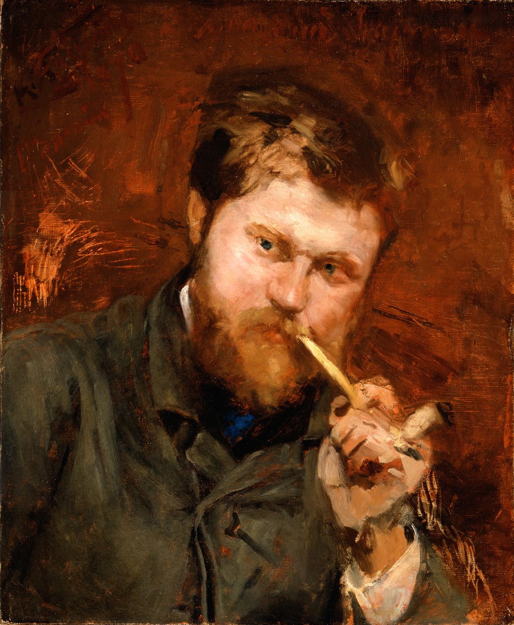 Uomo che fuma una pipa, c.1875 da Jean Alexandre Joseph Falguiere