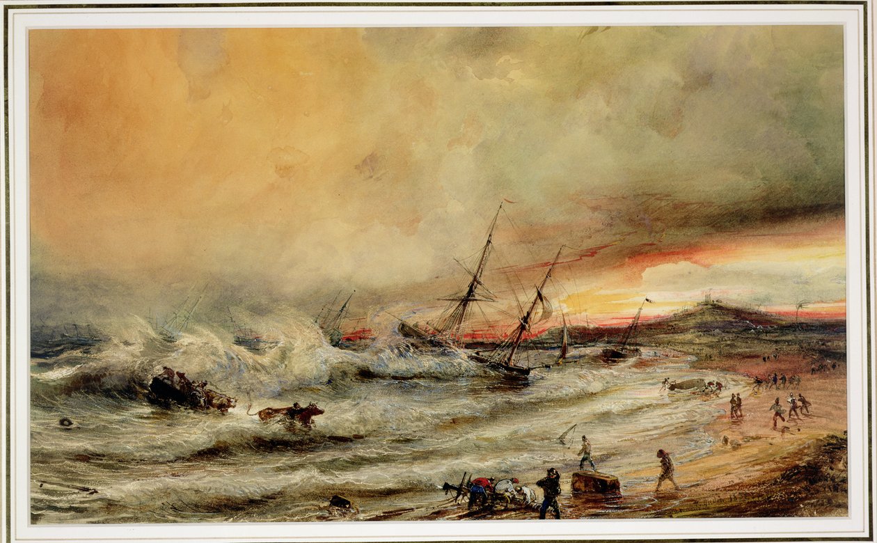 Il naufragio, 1832 da Jean Antoine Theodore Gudin