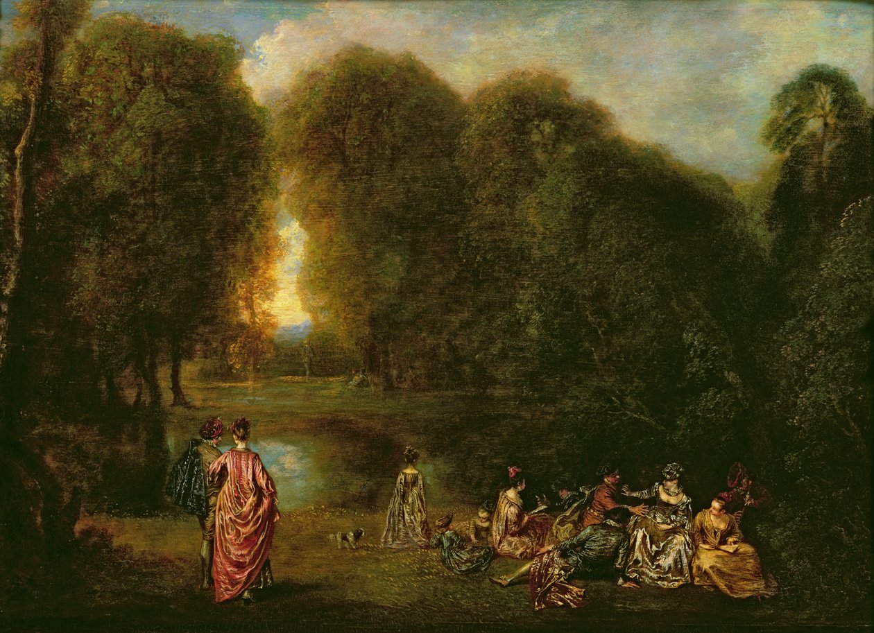 Un incontro in un parco da Jean Antoine Watteau