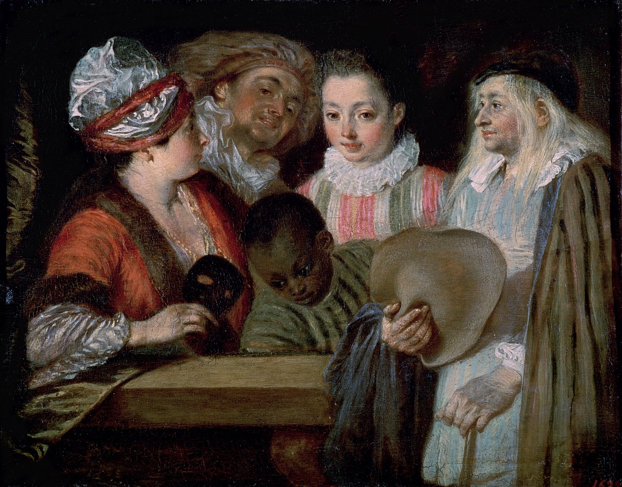 Attori del Théâtre-Français, c.1714-15 da Jean Antoine Watteau