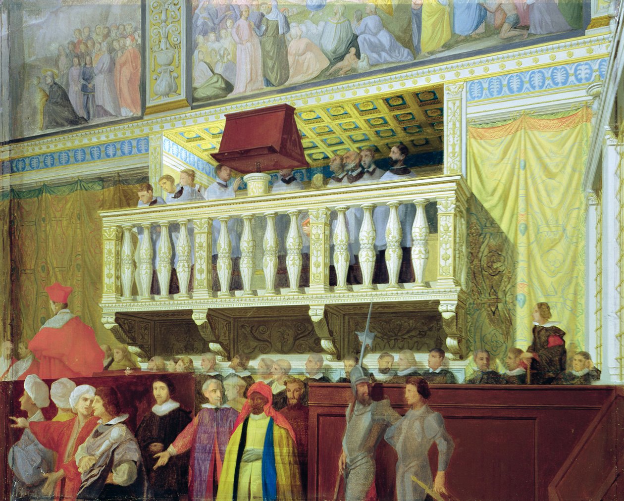 Cantoria nella Cappella Sistina da Jean Auguste Dominique Ingres