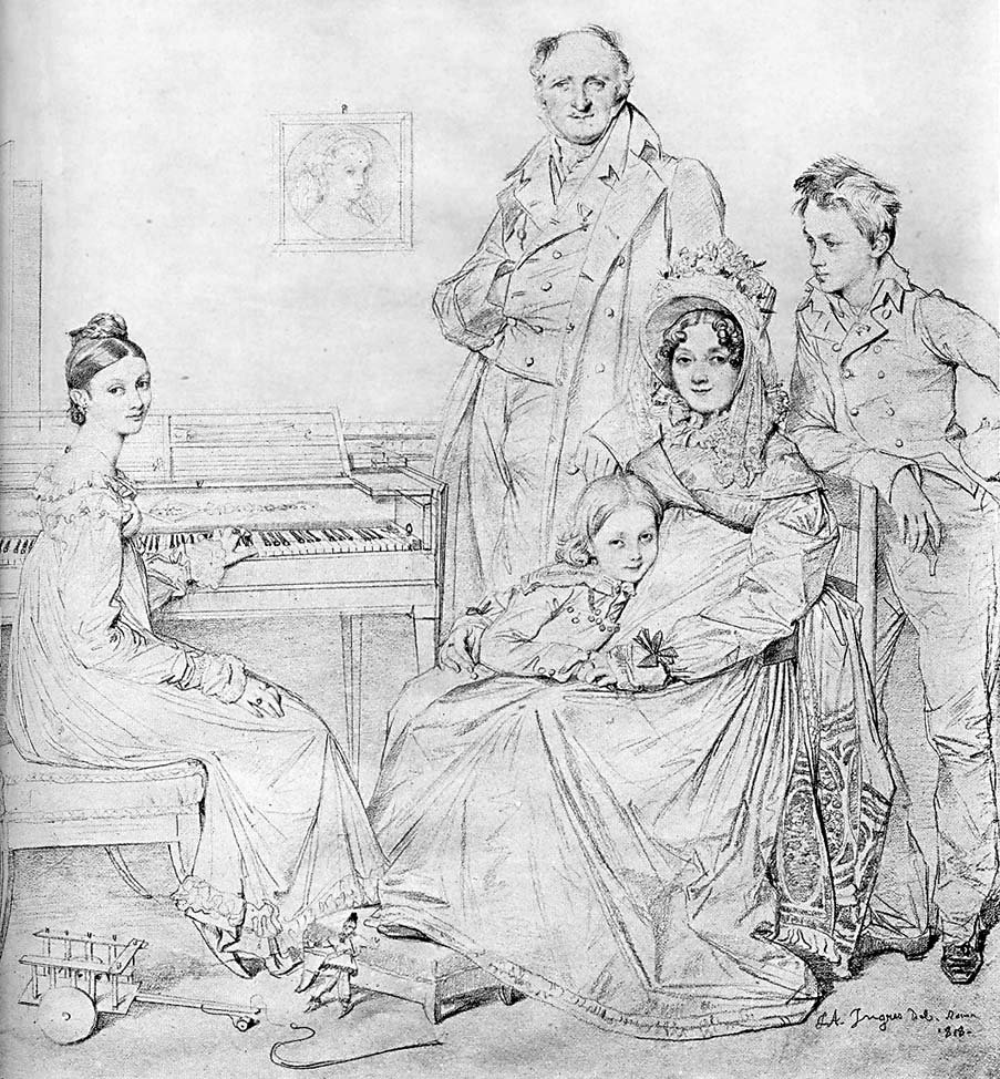 La famiglia Stamaty da Jean Auguste Dominique Ingres