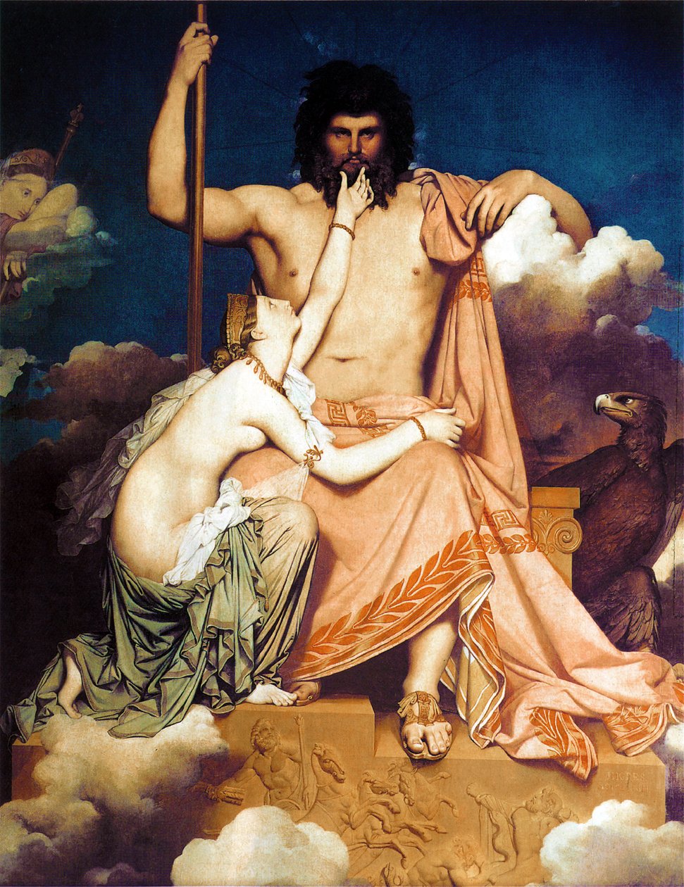Zeus e Teti da Jean Auguste Dominique Ingres