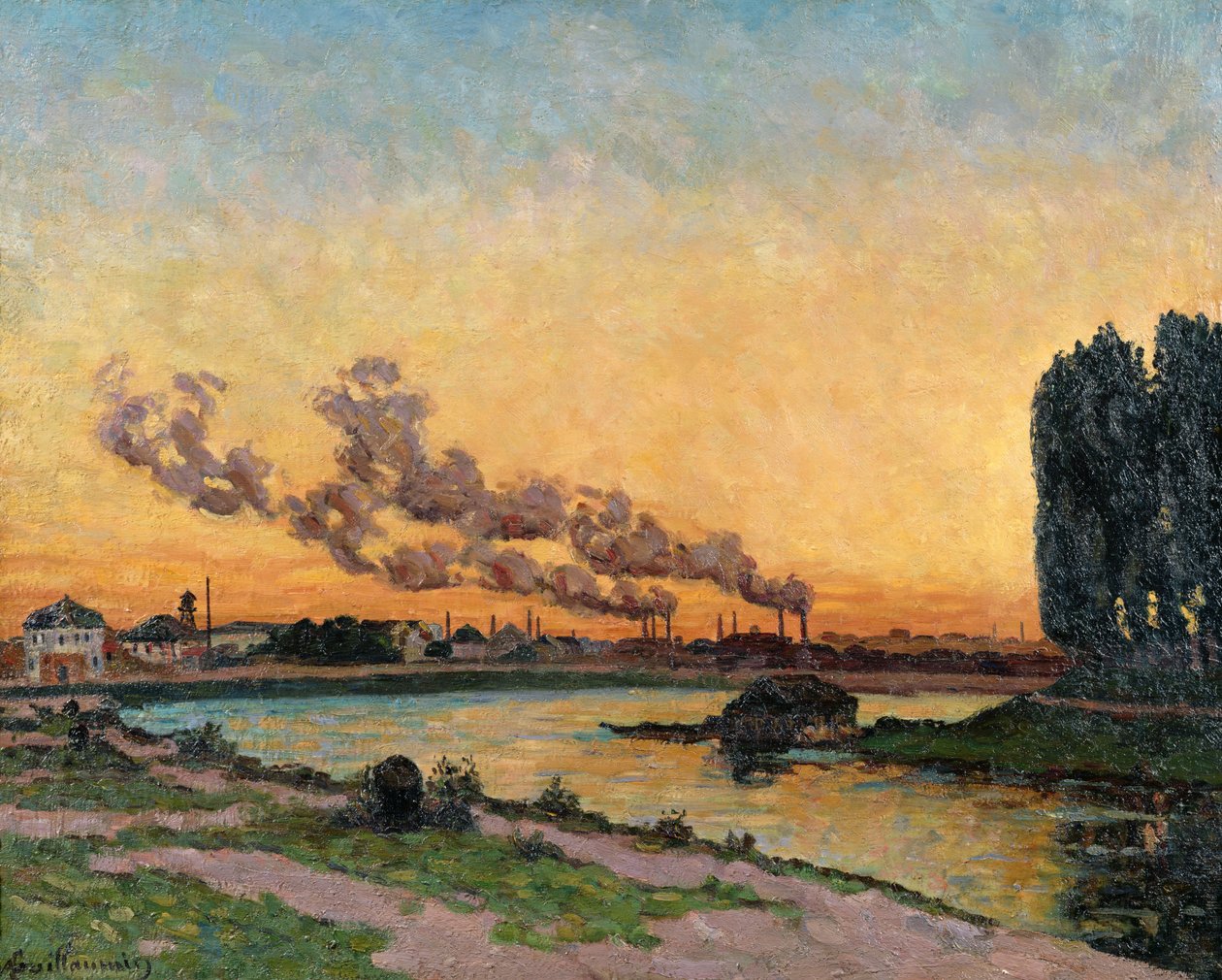 Tramonto a Ivry, c.1872-73 da Jean Baptiste Armand Guillaumin