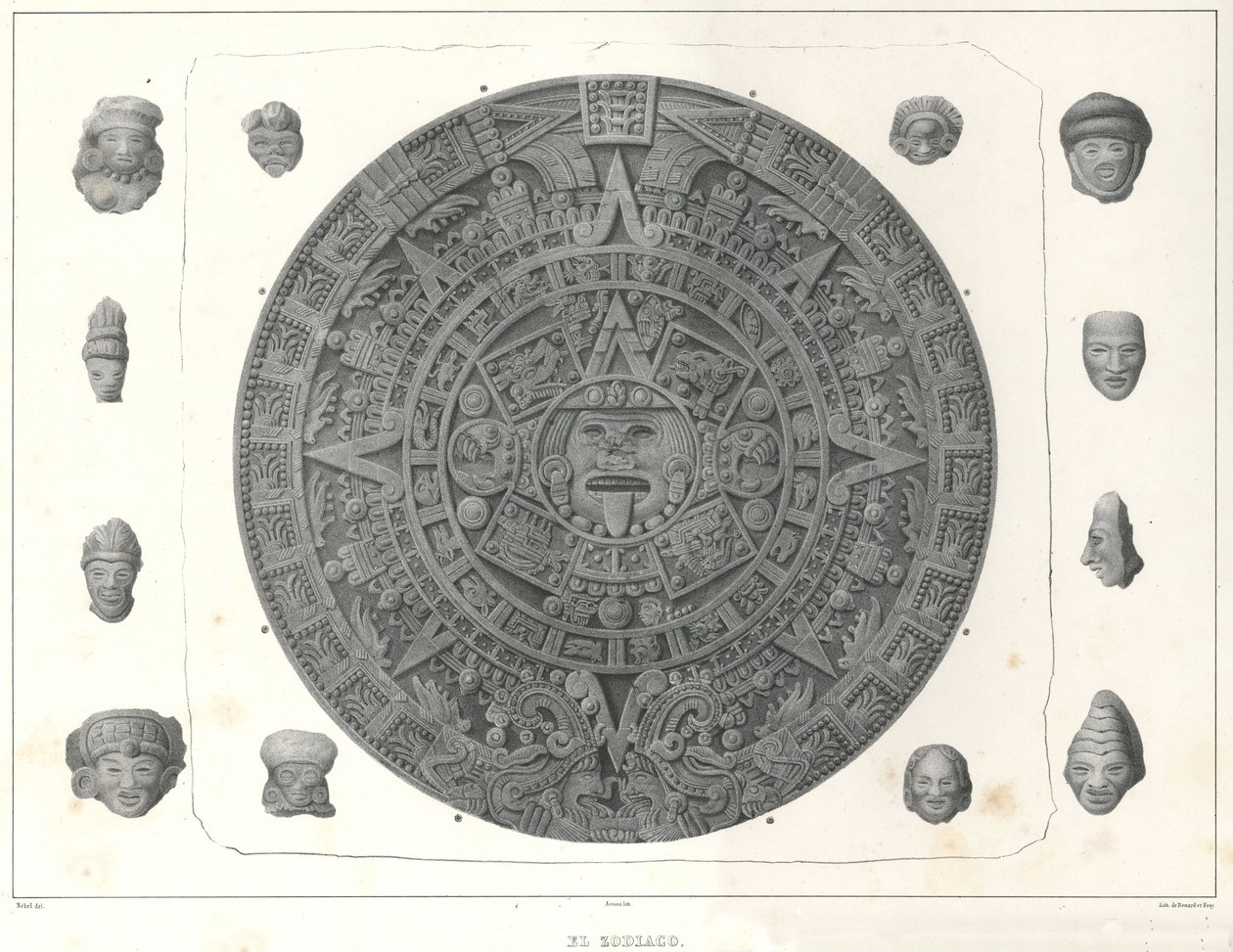 Lo Zodiaco. Dimensione originale (linee nette) da Jean Baptiste Arnout