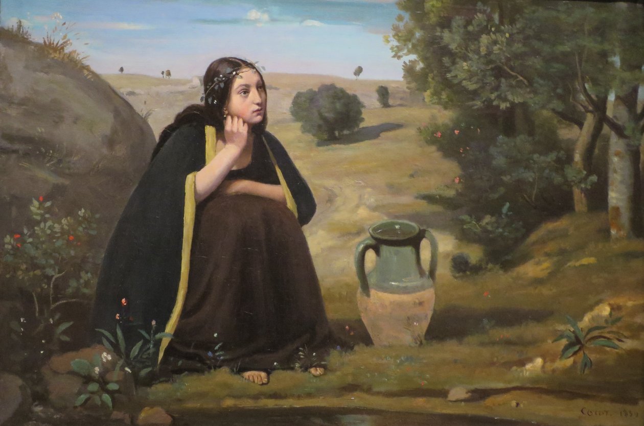 Rebecca al pozzo da Jean Baptiste Camille Corot