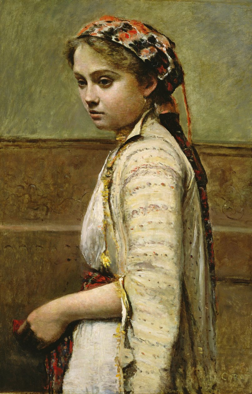 Ragazza greca, Mlle. Dobigny, 1868-70 da Jean Baptiste Camille Corot