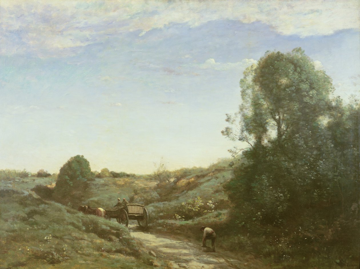 La Carretta, memoria di Marcoussis da Jean Baptiste Camille Corot
