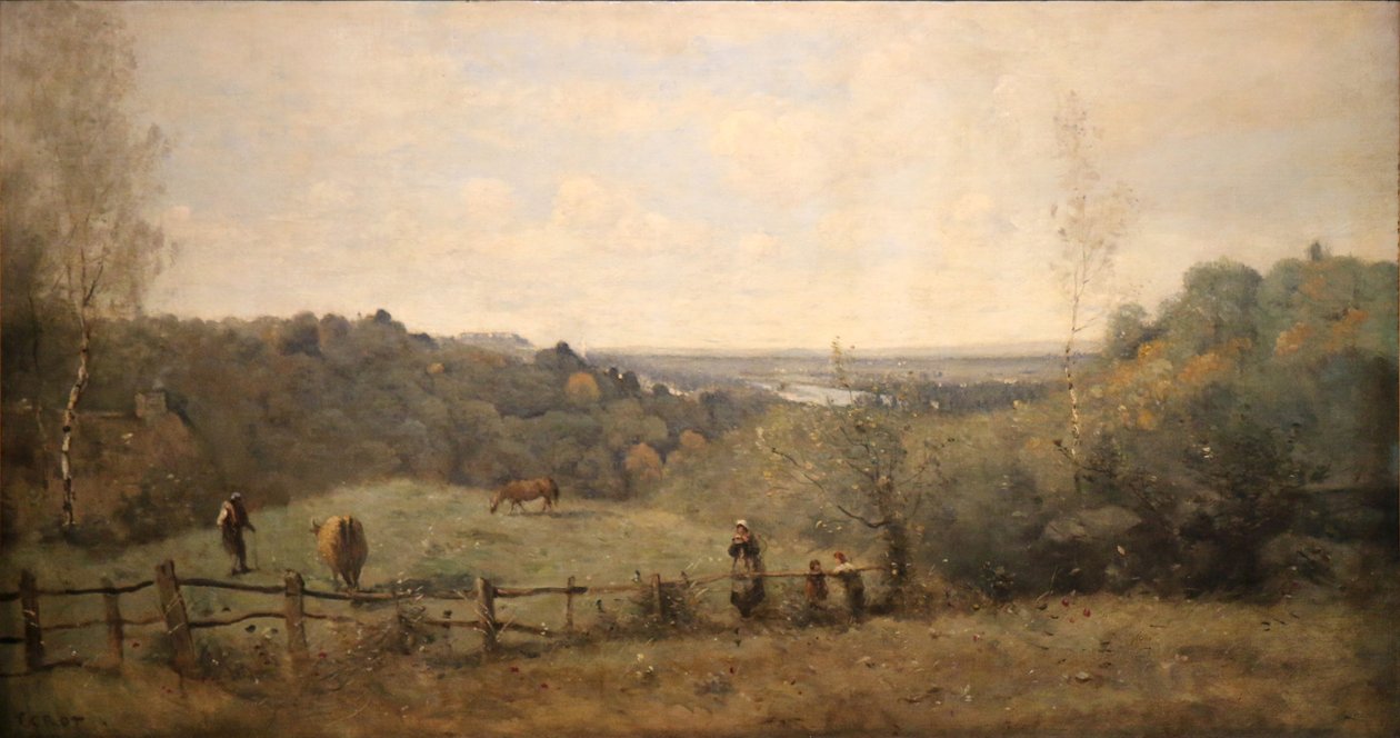Le alture di Sèvres. Pascolo chiuso da Jean Baptiste Camille Corot