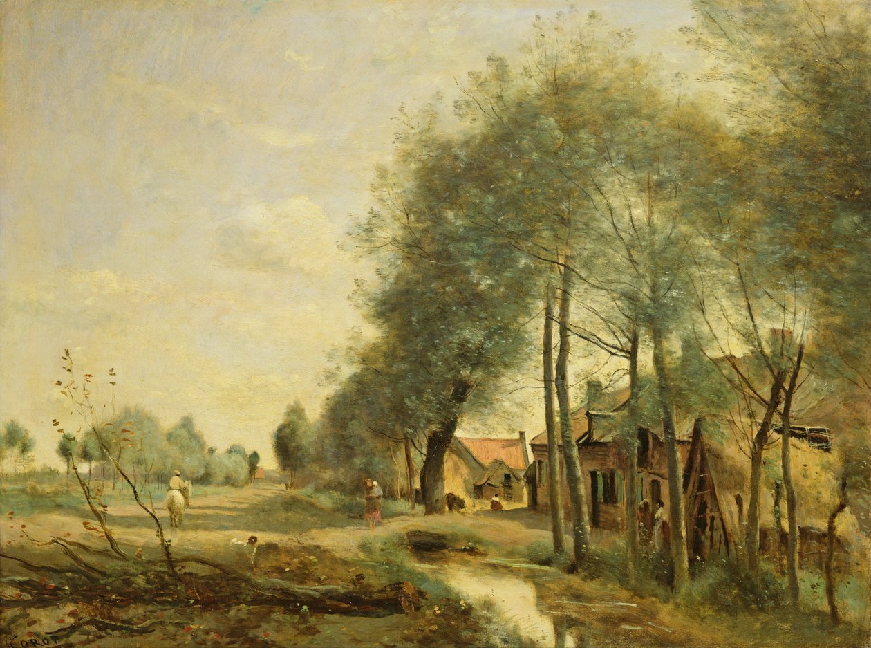 La strada Sin-le-Noble vicino a Douai da Jean Baptiste Camille Corot