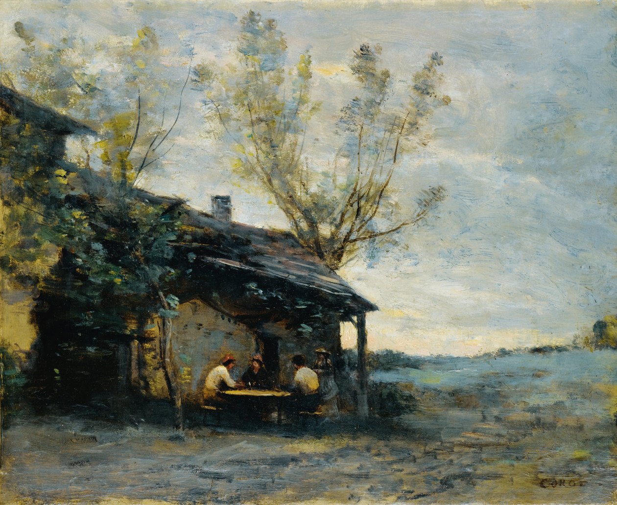 Un caffè a Vaugirard da Jean Baptiste Camille Corot