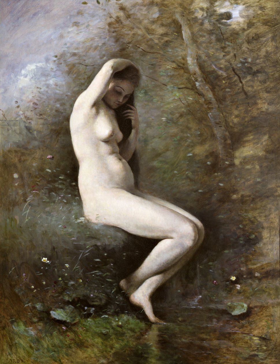 Venere che fa il bagno, c.1873-74 da Jean Baptiste Camille Corot
