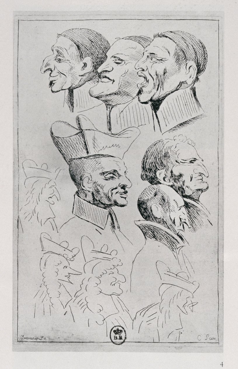 Figure di gesuiti in caricatura, c.1762 da Jean Baptiste Jouvenet