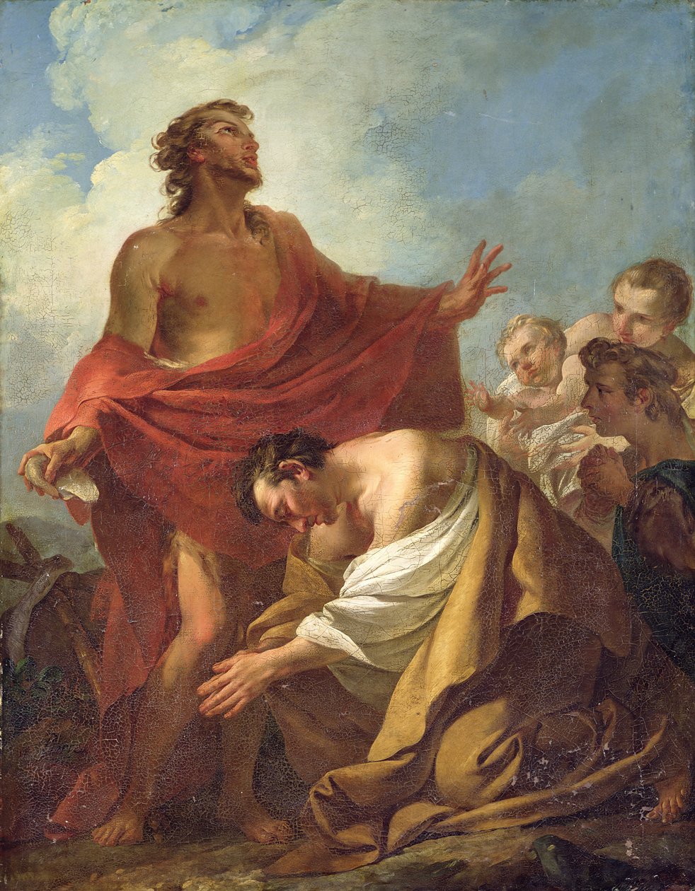 San Giovanni Battista battezza gli ebrei nel deserto, 1743 da Jean Baptiste Marie Pierre