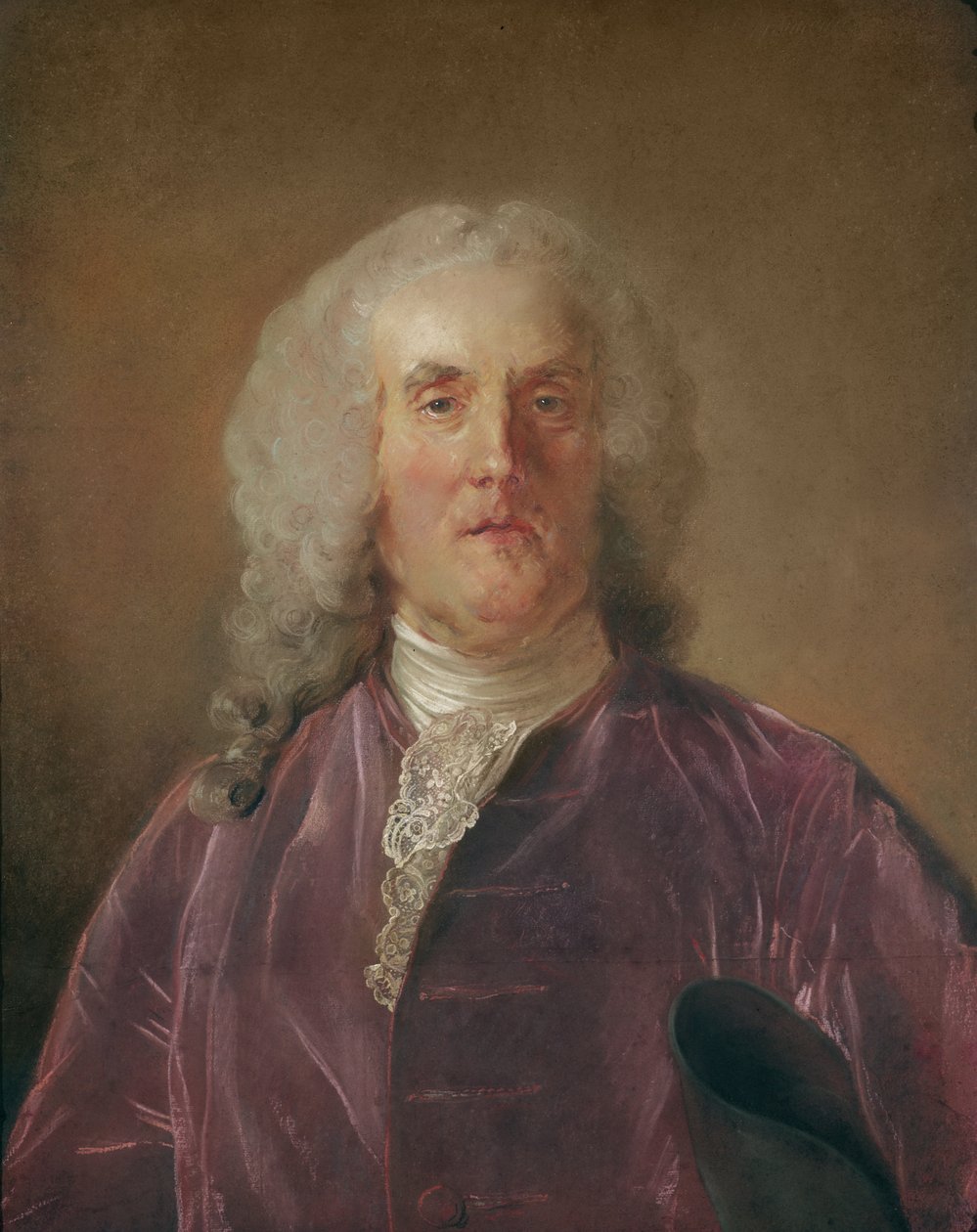 Abraham van Robais (pastello su carta) da Jean Baptiste Perronneau