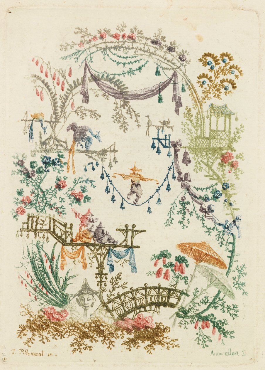 Disegno ornamentale da Nouvelle suite de cahiers chinois a l